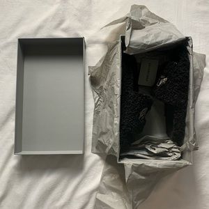 Balenciaga Furry Shearling Sandals